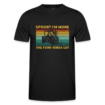Forklift Driver Fork-Kinda Guy Gift - Men's Functional T-Shirt - black - Front - AI Model Male 178 dark (178cm)