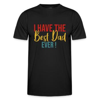 Ich habe den besten Vater aller Zeiten! - Männer Funktions-T-Shirt - Schwarz - Vorne - AI Model Male 178 dark (178cm)