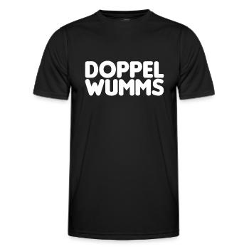 Doppel WUMMS. Zitat unseres Bundeskanzlers. - Männer Funktions-T-Shirt - Schwarz - Vorne - AI Model Male 178 dark (178cm)