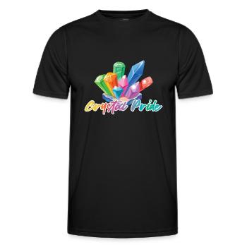 Crystal Pride- colorful crystals - Men's Functional T-Shirt - black - Front - AI Model Male 178 dark (178cm)