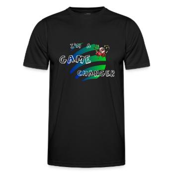 Game changer - verändere den Ausgang - Männer Funktions-T-Shirt - Schwarz - Vorne - AI Model Male 178 dark (178cm)