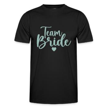 Team bride - Men's Functional T-Shirt - black - Front - AI Model Male 178 dark (178cm)