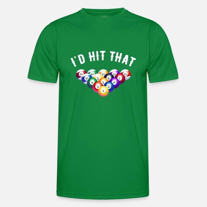 Id Hit That Billard Player Pool Billard Snooker Po Men's Functional T-Shirt