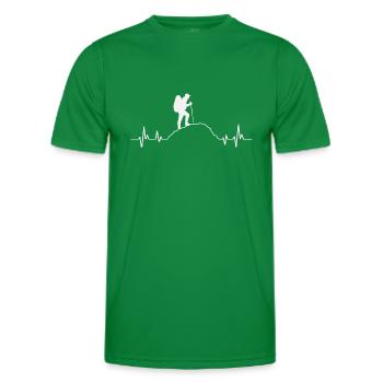 Randonnée Heartbeat - T-shirt sport Homme - vert - Devant - AI Model Male 178 dark (178cm)