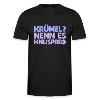 Krümel? Nenn Es Knusprig - Männer Funktions-T-Shirt - Schwarz - Vorne - AI Model Male 178 dark (178cm)