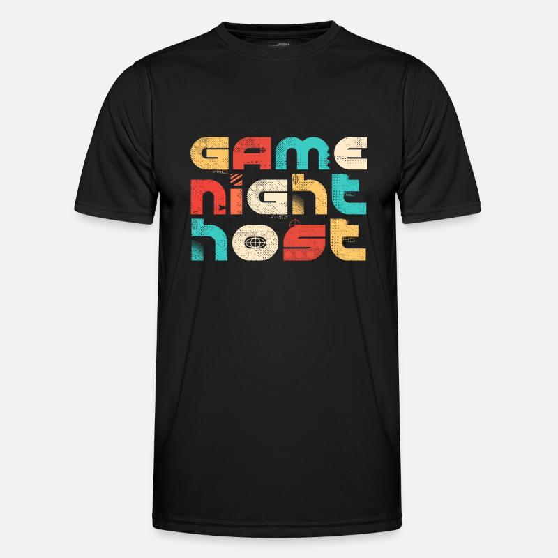 Gamenight Host - Männer Funktions-T-Shirt - Schwarz
