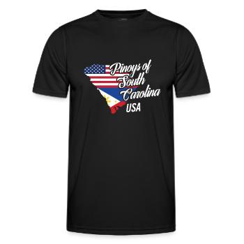 Filipinos of South Carolina Design for Fil-Ams - Men's Functional T-Shirt - black - Front - AI Model Male 178 dark (178cm)
