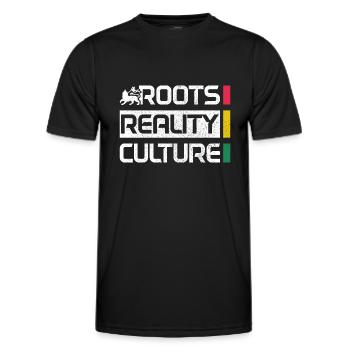 Reggae Musik Rastafari Jamaika - Männer Funktions-T-Shirt - Schwarz - Vorne - AI Model Male 178 dark (178cm)