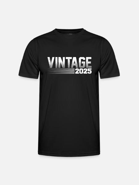Millésime 2025 Anniversaire Rétro 2025 - T-shirt sport Homme - noir