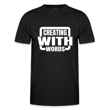 Citation Favoriser la créativité Bday Fiction Writing - T-shirt sport Homme - noir - Devant - AI Model Male 178 dark (178cm)