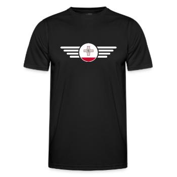 T-shirt de style maltais - T-shirt sport Homme - noir - Devant - AI Model Male 178 dark (178cm)