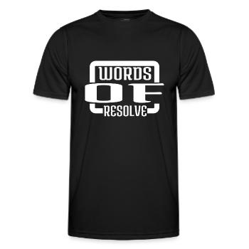 Rester déterminé à entamer une conversation - T-shirt sport Homme - noir - Devant - AI Model Male 178 dark (178cm)