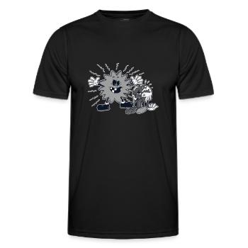 Ungeordnete Sonne, Durstige Erde - Männer Funktions-T-Shirt - Schwarz - Vorne - AI Model Male 178 dark (178cm)
