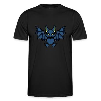 fledermaus comic tier - Männer Funktions-T-Shirt - Schwarz - Vorne - AI Model Male 178 dark (178cm)