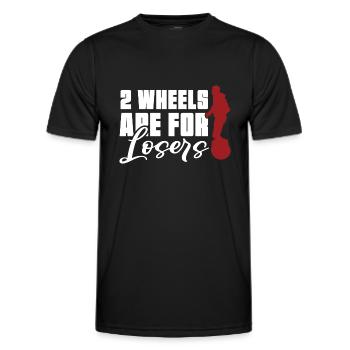 two wheels are for losers Design for a fans of - Men's Functional T-Shirt - black - Front - AI Model Male 178 dark (178cm)