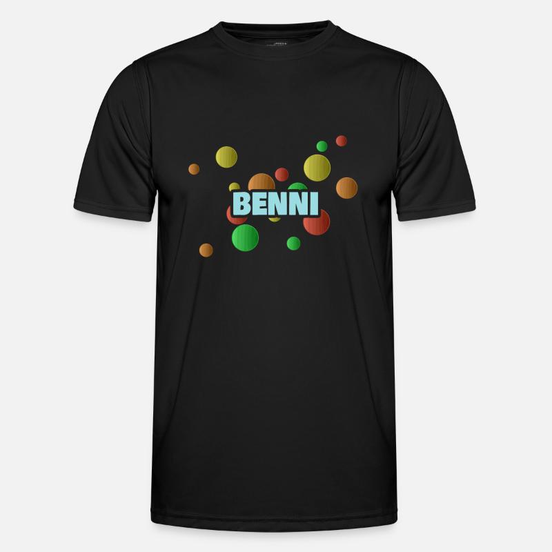 Benni Benni - Männer Funktions-T-Shirt - Schwarz