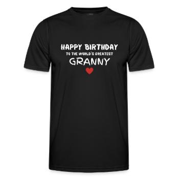 Happy birthday granny Geburtstagsgeschenk - Männer Funktions-T-Shirt - Schwarz - Vorne - AI Model Male 178 dark (178cm)