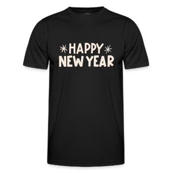 Happy New Year - T-shirt sport Homme - noir - Devant - AI Model Male 178 dark (178cm)