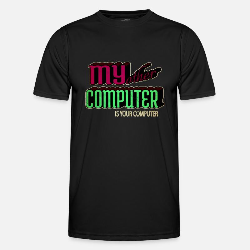 present hacking coding hacking computer - Männer Funktions-T-Shirt - Schwarz