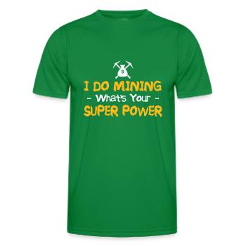 Exploitation minière - T-shirt sport Homme - vert - Devant - AI Model Male 178 dark (178cm)