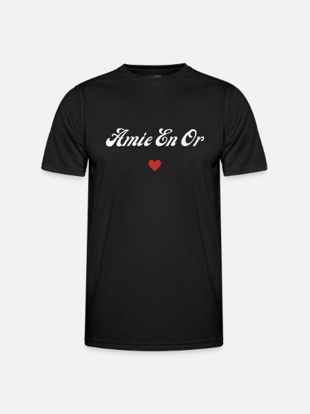 amie en or - T-shirt sport Homme - noir