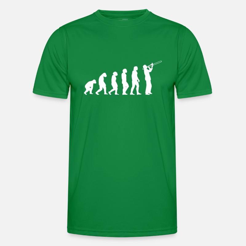 Trombone Player Evolution, Funny Trombonist Männer Funktions-T-Shirt