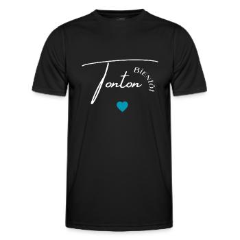 Bientôt tonton - T-shirt sport Homme - noir - Devant - AI Model Male 178 dark (178cm)