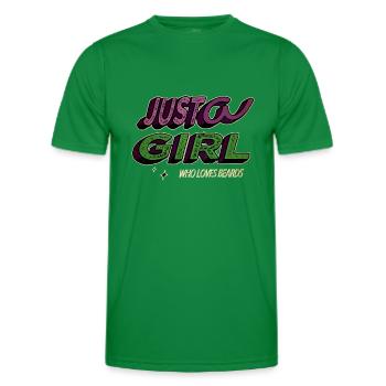 bday antiviral facical hair present - Men's Functional T-Shirt - kelly green - Front - AI Model Male 178 dark (178cm)