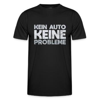 Kein Auto, Keine Probleme - Männer Funktions-T-Shirt - Schwarz - Vorne - AI Model Male 178 dark (178cm)