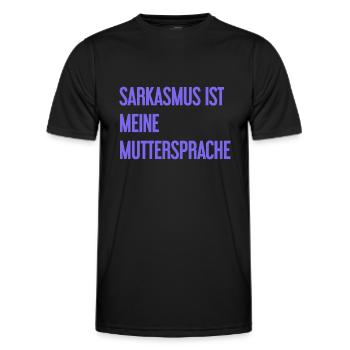 Sarcasme Pro - T-shirt sport Homme - noir - Devant - AI Model Male 178 dark (178cm)