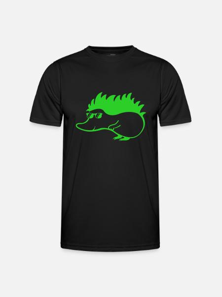Hérisson cool 1 - T-shirt sport Homme - noir