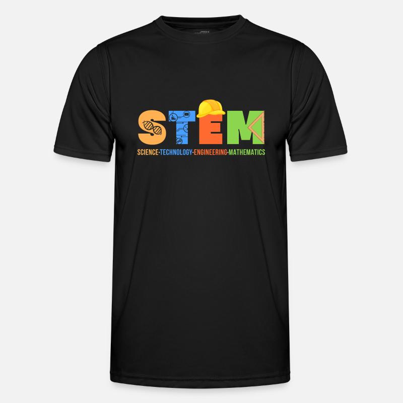 Science Technology Engineering Mathematics - Men's Functional T-Shirt - black