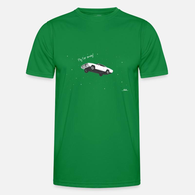 fliegendes Auto Männer Funktions-T-Shirt