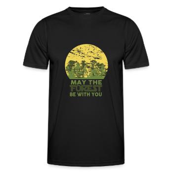 Forest - Men's Functional T-Shirt - black - Front - AI Model Male 178 dark (178cm)
