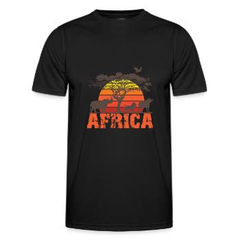 Afrique - T-shirt sport Homme - noir - Devant - AI Model Male 178 dark (178cm)