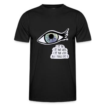 Ich sehe dich / Pflege - Männer Funktions-T-Shirt - Schwarz - Vorne - AI Model Male 178 dark (178cm)