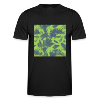 Chromatisch Muster Effekt Optische Täuschung - Männer Funktions-T-Shirt - Schwarz - Vorne - AI Model Male 178 dark (178cm)