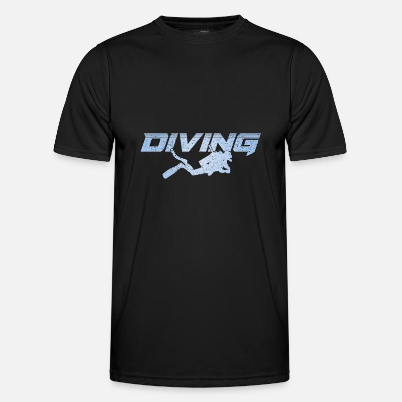 Diving Logo Dive Scuba - Men's Functional T-Shirt - black