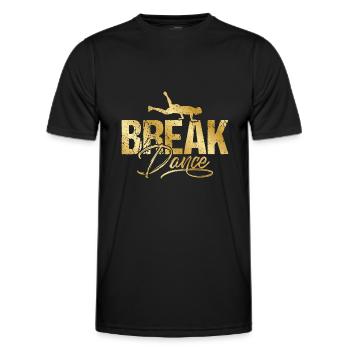 Breakdance Breakdancing Gold - Männer Funktions-T-Shirt - Schwarz - Vorne - AI Model Male 178 dark (178cm)