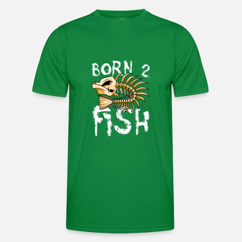 Born to fish bone fish Men's Functional T-Shirt