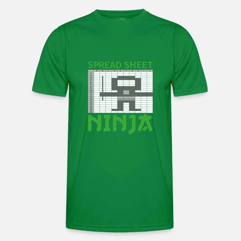 Spread sheet ninja Buchhalter Beruf Geschenk Männer Funktions-T-Shirt