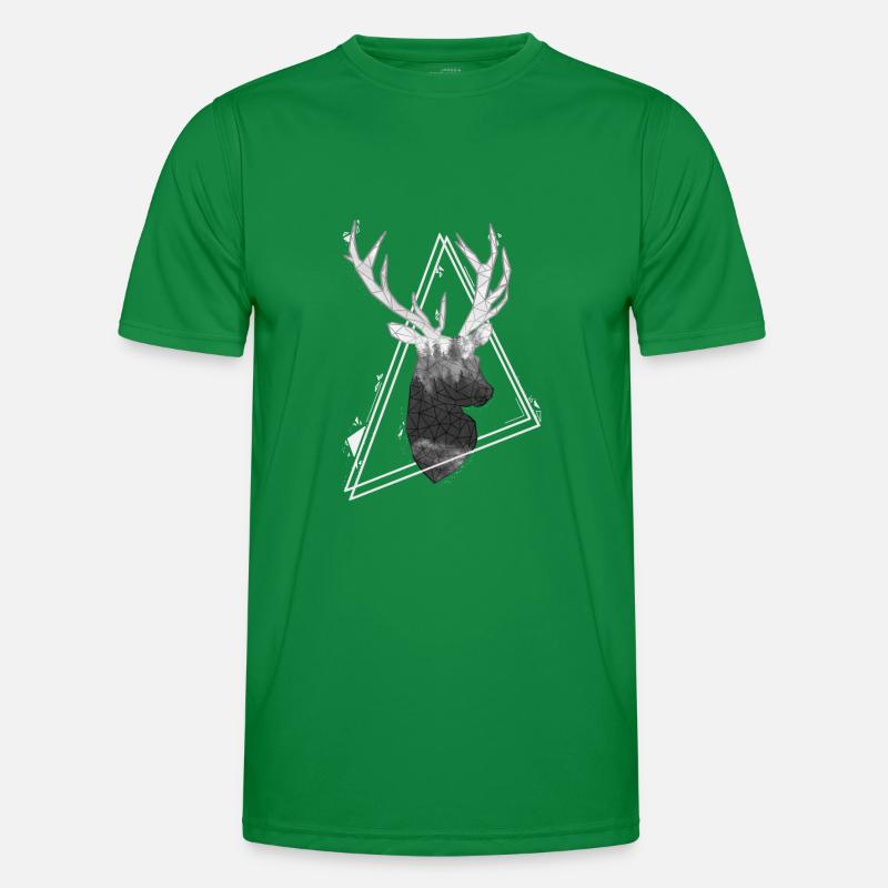 Deer geometric design triangles Men's Functional T-Shirt