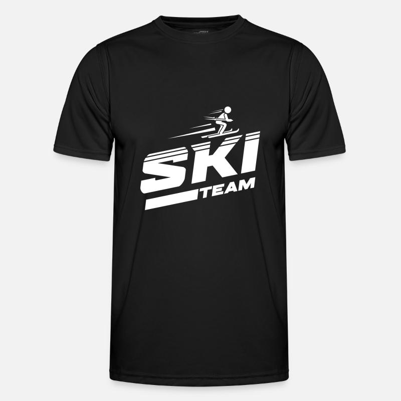 Ski team skiing - Men's Functional T-Shirt - black