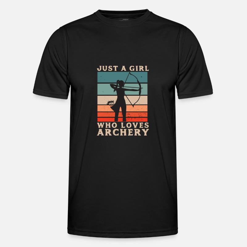 Bogenschießen - Archery - Pfeil und Bogen - Männer Funktions-T-Shirt - Schwarz