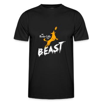 Border Collie - Männer Funktions-T-Shirt - Schwarz - Vorne - AI Model Male 178 dark (178cm)