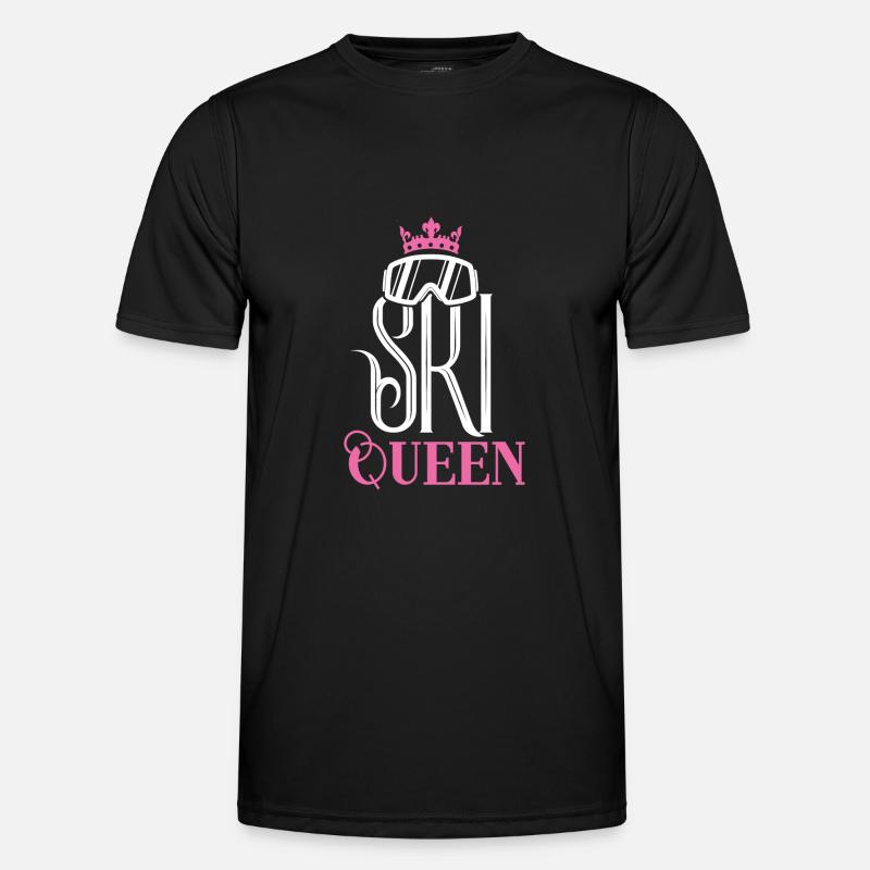 Ski Queen ski goggles saying - Men's Functional T-Shirt - black