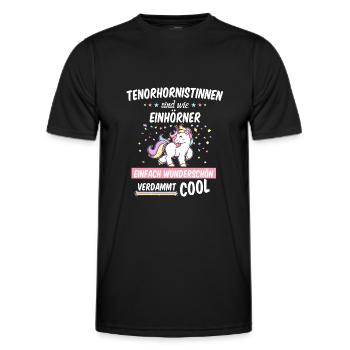 Tenorhorn Blasinstrument Tenorhornistin Spruch - Männer Funktions-T-Shirt - Schwarz - Vorne - AI Model Male 178 dark (178cm)