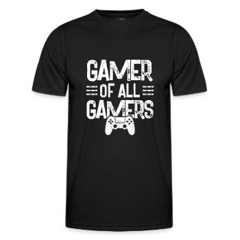 Gamer of all Gamers - Men's Functional T-Shirt - black - Front - AI Model Male 178 dark (178cm)