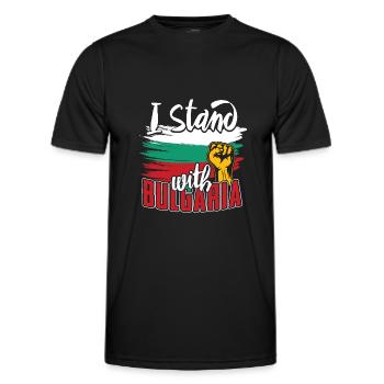 Bulgarie - T-shirt sport Homme - noir - Devant - AI Model Male 178 dark (178cm)