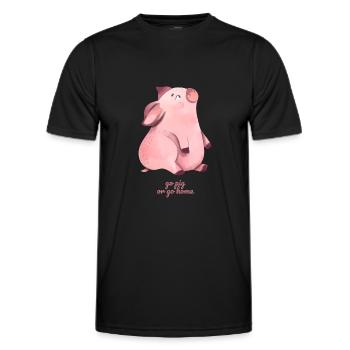 Go Pig or Go Home - Men's Functional T-Shirt - black - Front - AI Model Male 178 dark (178cm)